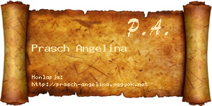 Prasch Angelina névjegykártya